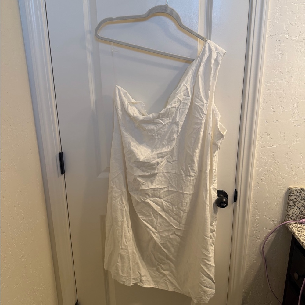 A new day one shoulder White dress